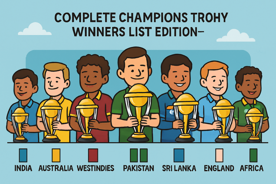 Complete champions trophy winners list - edition-by-edition