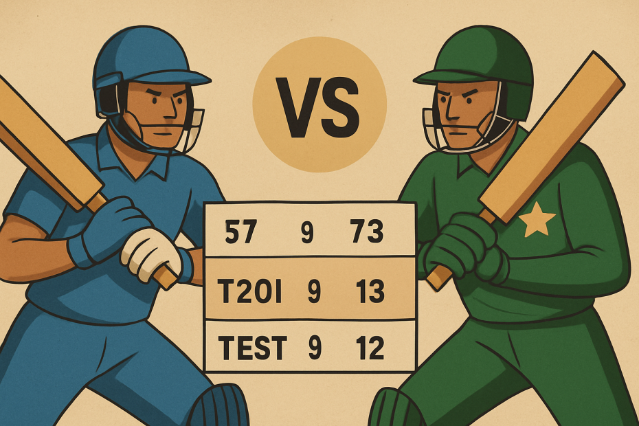 India Rivalry Guide: india vs pakistan records — ODI, T20I, Test